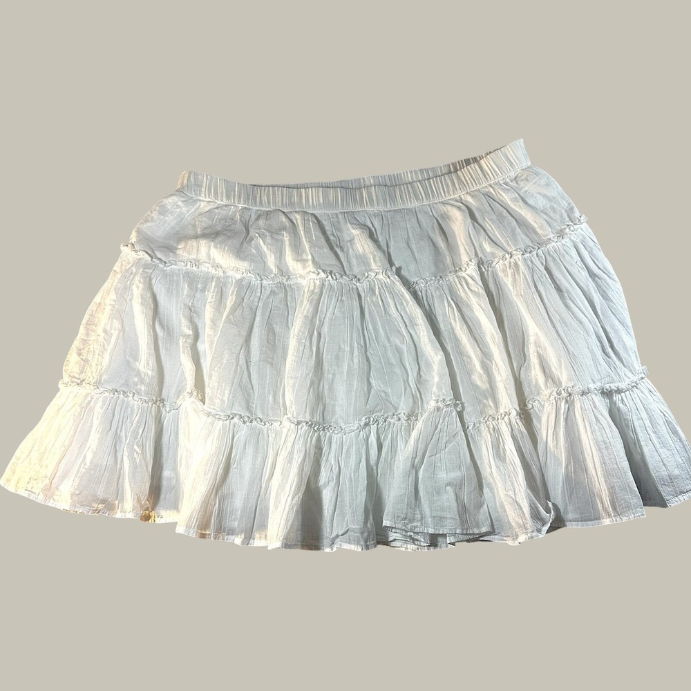 American Eagle White Tiered Ruffle Skort Womens XL NWT Mini Skirt Shorts